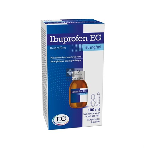 Ibuprofen EG 40 Mg/Ml Susp Oraal Gebruik 100 Ml