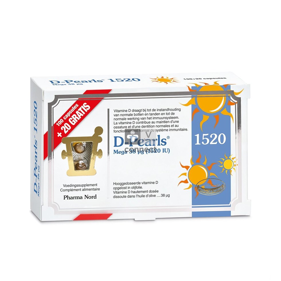 D-Pearls 1520 Pharma Nord 100 + 20 Capsules