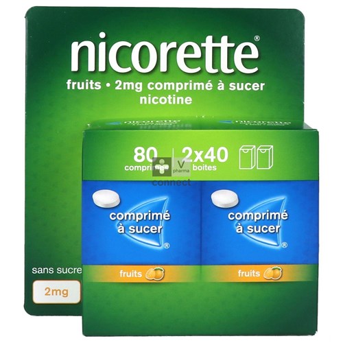 Nicorette Freshmint 80 Comprimés à Sucer X 2 mg Fruit