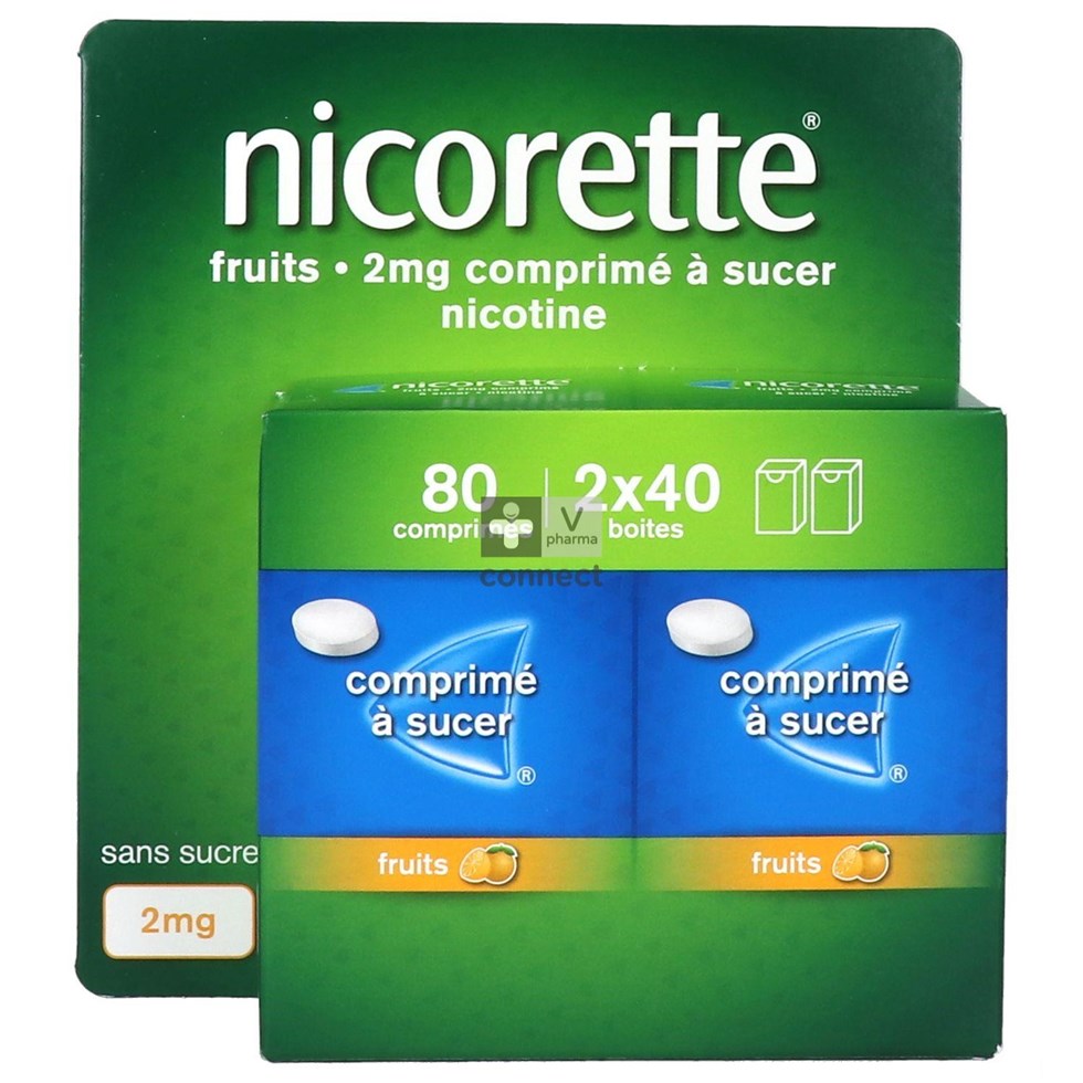 Nicorette Fruit 2mg Zuigtabletten 80