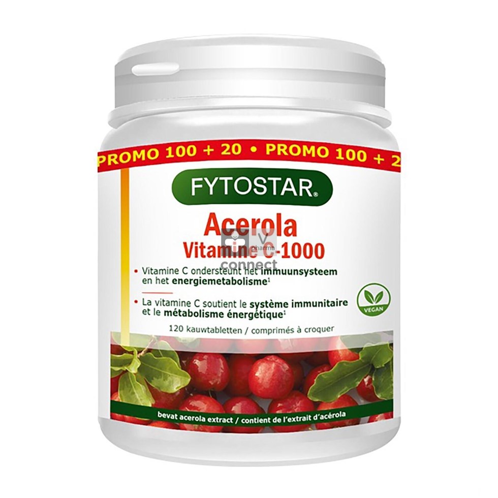 Fytostar Vit.-energie Vit C1000&acerol Tabl 120