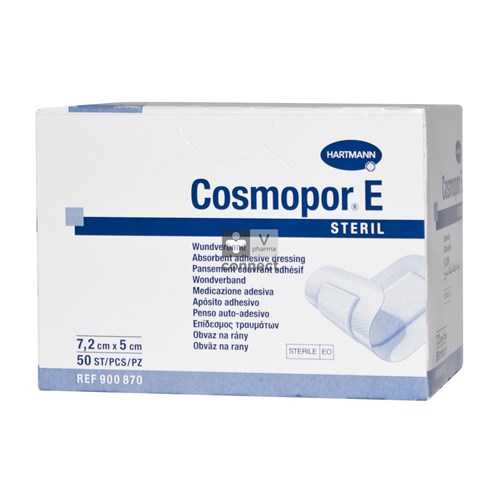 Cosmopor E Pansement Couvrant Adhesif 7.2 X 5 cm 50 Pieces