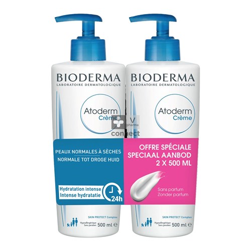 Bioderma Atoderm Creme 2x500ml Promo Prijs