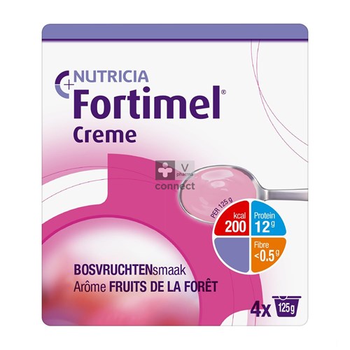 Fortimel Creme Bosvruchten Potten 4x125gr