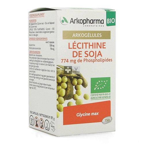 Arko Lecithine Soja Bio 150 Gelules