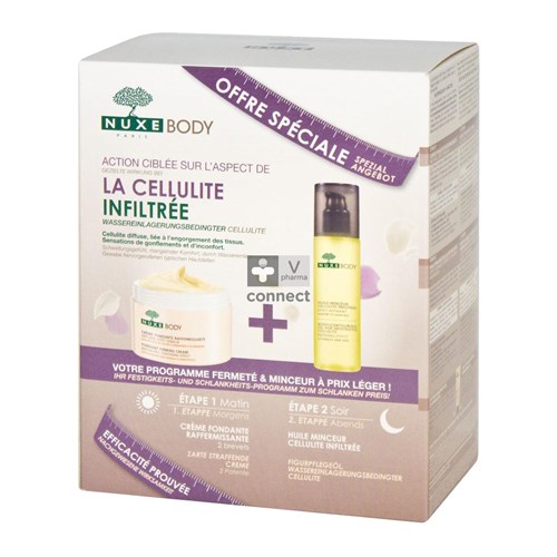 Nuxe Body Crème Fondante Raffermissante 200 ml + Huile Minceur 100 ml