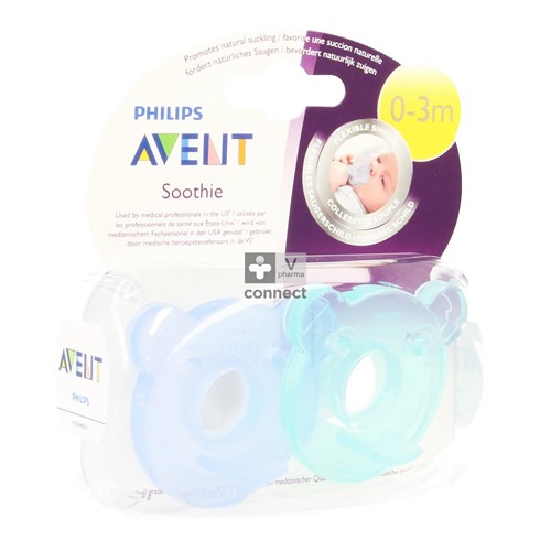 Avent Sucette Soothie 0-3 Mois 2 Pièces