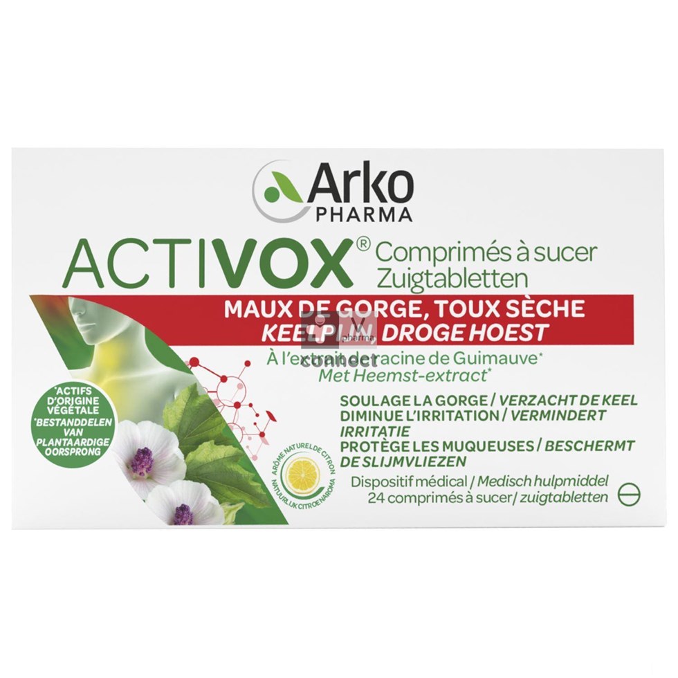 Activox Maux de Gorge 24 Comprimés à Sucer