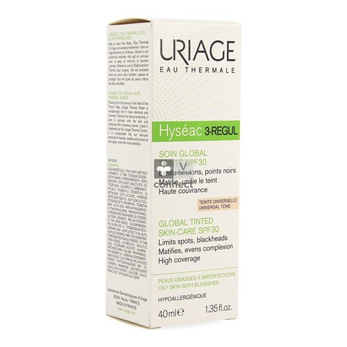 Uriage Hyseac 3-regul Glob.verz. Getint Ip30 40ml