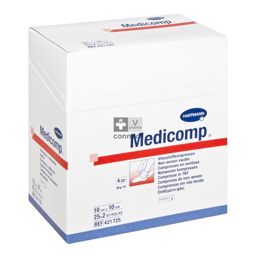 Medicomp 10x10cm 4l.st. 25x2 P/s