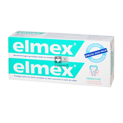 Elmex Sensitive Tandpasta Duo Tube 2x75ml