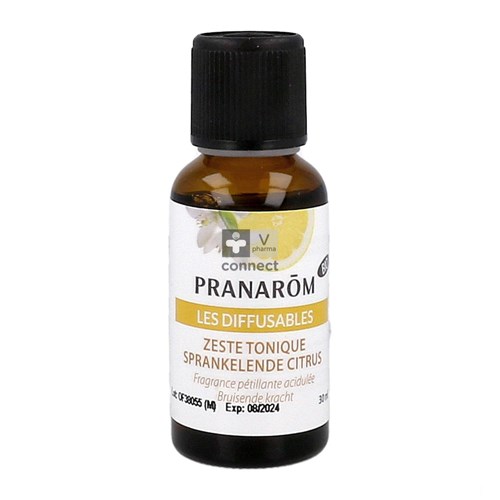 Pranarom Les Diffusables Zest Tonique Melange Huiles Essentielles 30 ml