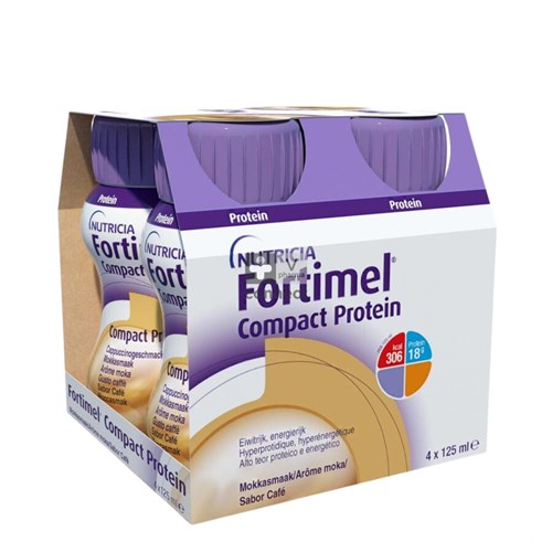 Fortimel Compact Protein Mokka Flesjes 4x125 ml