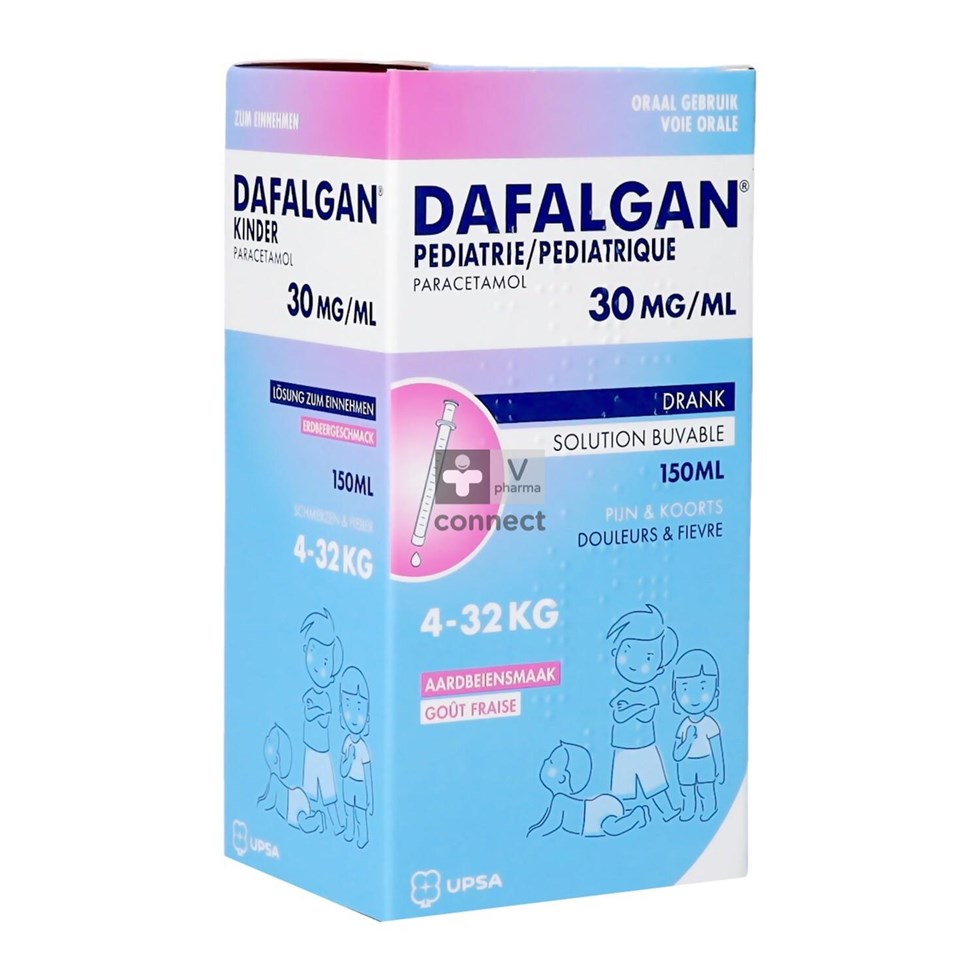 Dafalgan Pediatrie 30 mg/ml Drinkbare oplossing 150ml