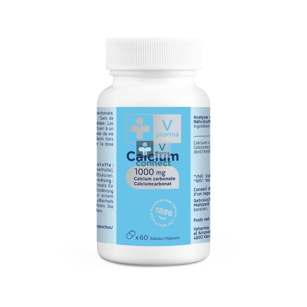 VPharma Calcium Carbonate 1000 Mg 60 Gélules