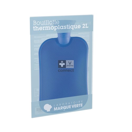 Marque Verte Bouillotte Bleue 2 Litres