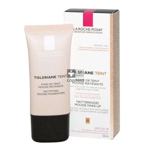 La Roche Posay Toleriane Fond de Teint Mousse Matifiante 03 Sable 30 ml