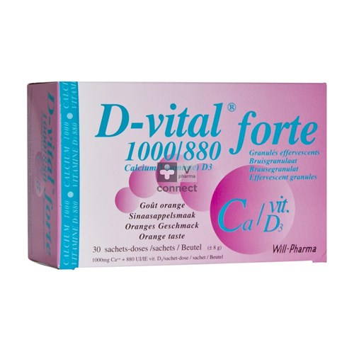 D-vital Forte Sinaas 1000mg/880ie Zakjes 30