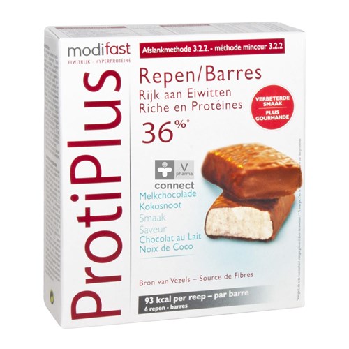 Modifast Protiplus Reep Chocolade-kokos 162g