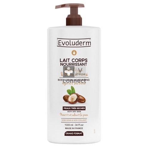 Evoluderm Argan & Karite Lait Corps Nourissant 1 L