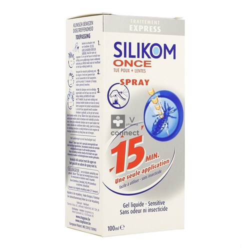 Silikom Once Spray Gel A/Luizen              100Ml