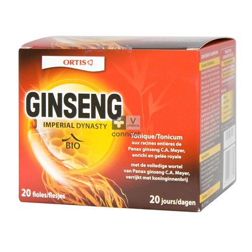 Ortis Ginseng Imperial Dynasty Bio Fioles 20 x 15 ml