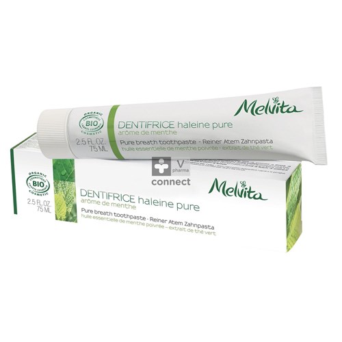 Melvita Dentifrice Haleine Fraiche Menthe 75 ml