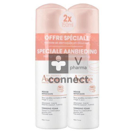 Avene Essentiels Mousse Nettoyante Duo   2X150 ml 2E-30%