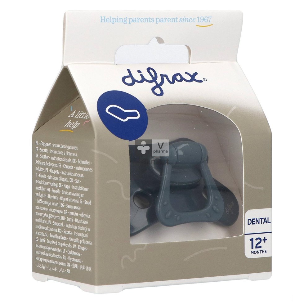 Difrax Fopspeen Dental Semi Filled 12m+ 346