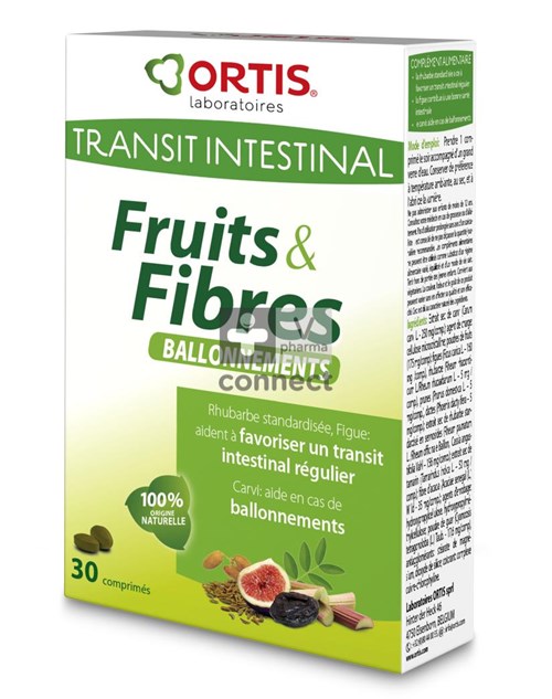 Ortis Fruits & Fibres Transit Ballonnement 30 Comprimés