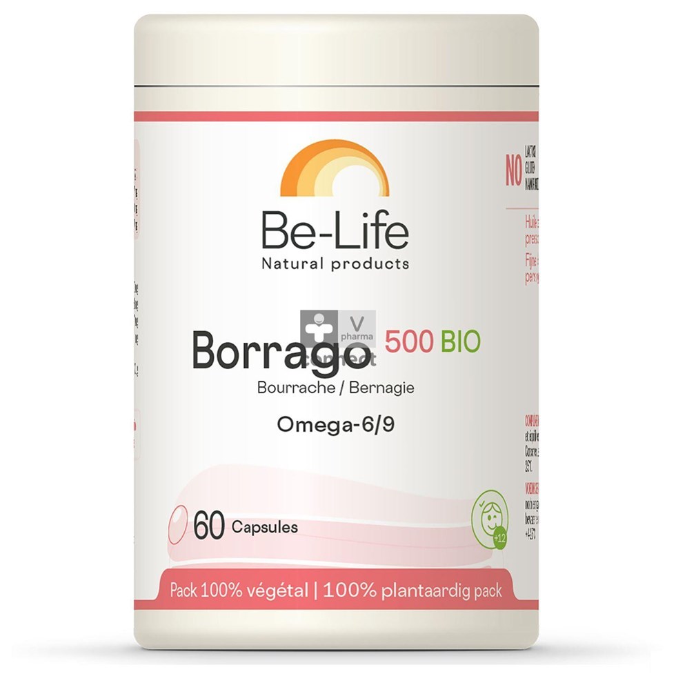 Be-Life Borrago 500 Bio 60 Capsules