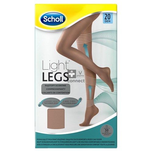 Scholl Light Legs 20d Extra Large Beige