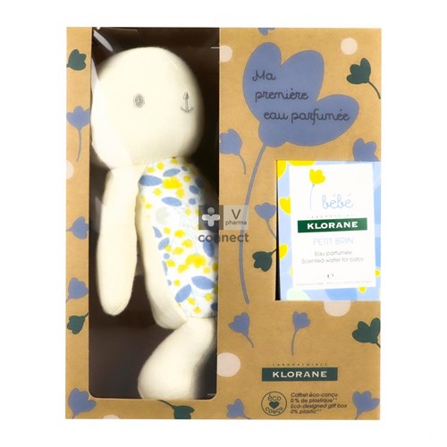 Klorane Bébé Coffret Lapin Blanc + Eau Bébé 50 ml