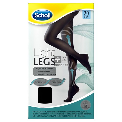 Scholl Light Legs 20d Large Black