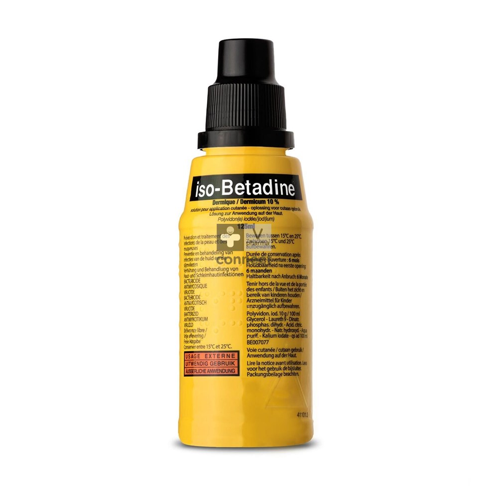 Iso-Betadine Dermique Solution 125 ml