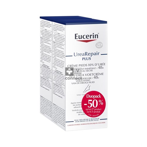 Eucerin Herstellende voetcrème 10% Urea 2 x 100 ml Promo 2de -50%