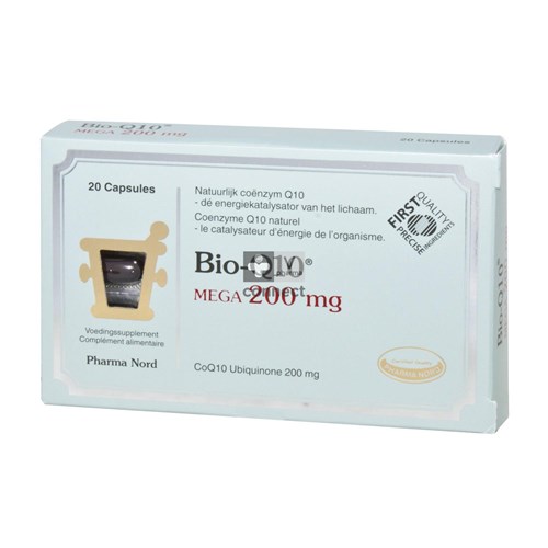 Bio Q10 Mega 200 mg 20 Gélules Pharma Nord