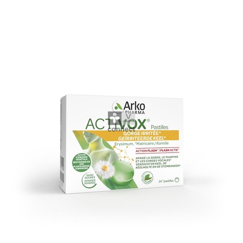 Activox Menthe Eucalyptus 24 Pastilles Sans Sucre