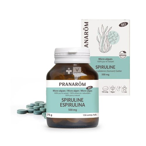 Pranarom Microalgues Spiruline Tabl 150x500mg