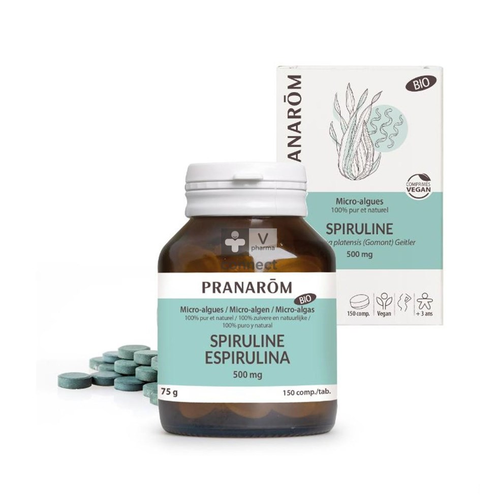 Pranarom Microalgues Spiruline Tabl 150x500mg