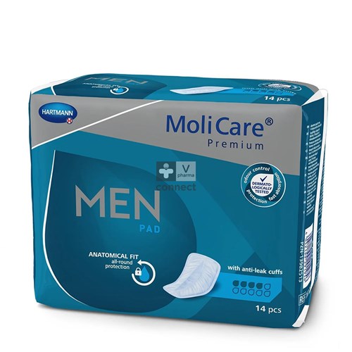 Molicare Premium Men Pad 4 Drops 34 x 18 cm 14 Pièces