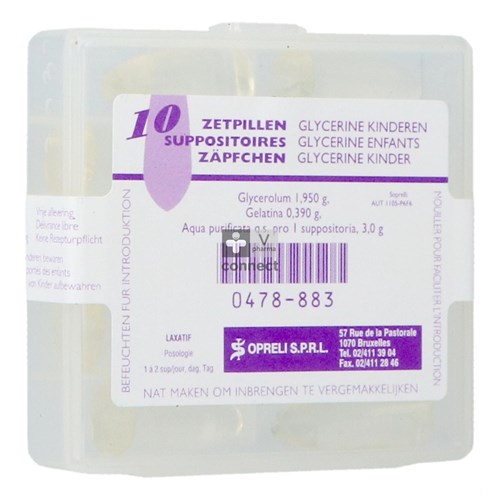 Glycerine Sopreli Supp Inf 10