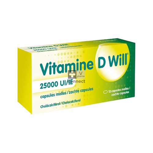 Vitamine D Will 25000ie Zachte Caps 12