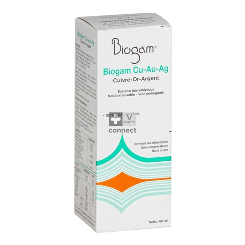 Biogam Cu Au Ag Gouttes 60 ml