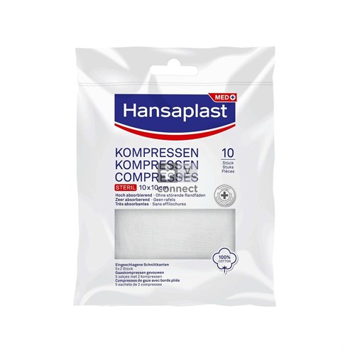 Hansaplast Zachte kompressen 10 x 10 cm 50 stuks