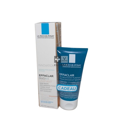 La Roche Posay Effaclar Duo+ 40 ml Medium + Mini Gel Moussant 50 ml Gratuit