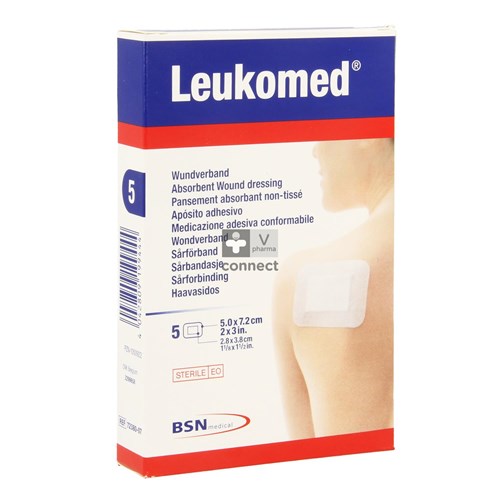 Leukomed Verband Steriel 7,2cmx 5cm 5 7238007