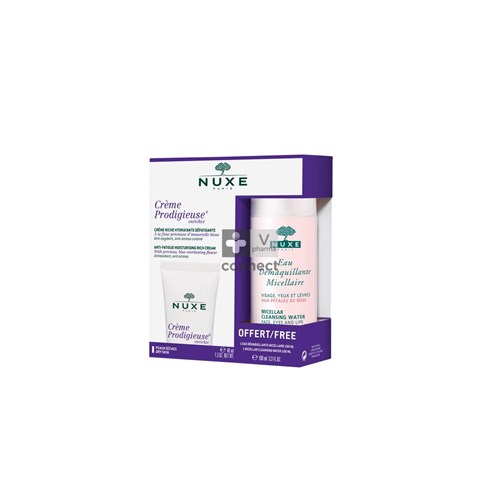 Nuxe Crème Prodigieuse Enrichie 40 ml + Eau Demaquillante 100 ml Offerte