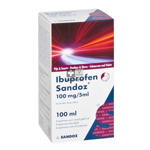 Ibuprofen Sandoz Sirop 100 mg/5ml 100 ml