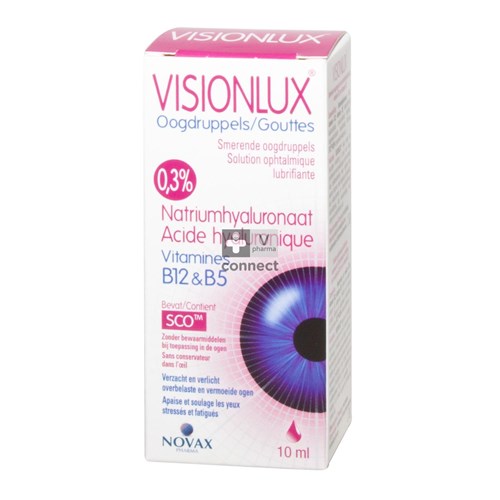 Visionlux Solution Ophtalmique Lubrifiante Gouttes 10 ml